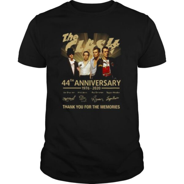 The clash 44th anniversary 1976 2020 thank you for the memories signatures shirt