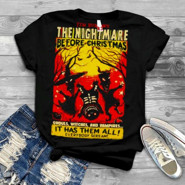 The nightmare before Christmas trio poster shirt