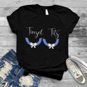 Tinsel tits couple Christmas jingle balls tinsel tits shirt