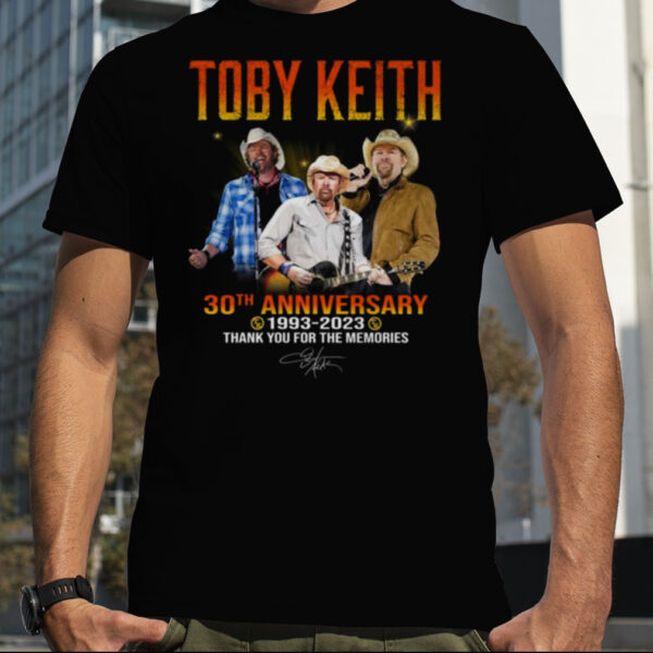 Toby Keith 30th Anniversary 1993 – 2023 Thank You For The Memories T Shirt