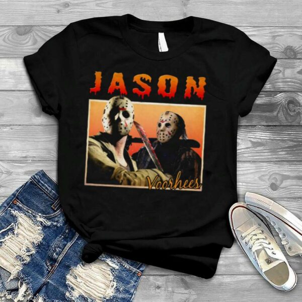 Two Images Jason Voorhees Art Friday Christmas Halloween shirt