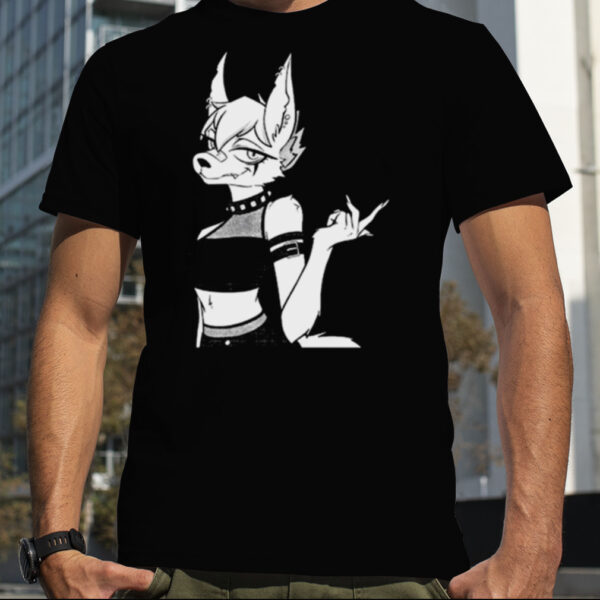 Unbiased Furry Struggles Punk Girl Jackal Shirt