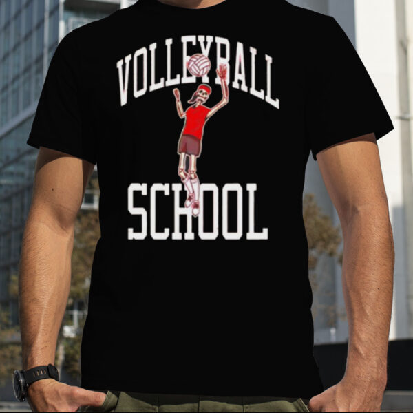Volleyball school Nebraska skeleton shirt
