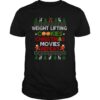 Weight Lifting Cookies Christmas Movies Repeat Xmas shirt