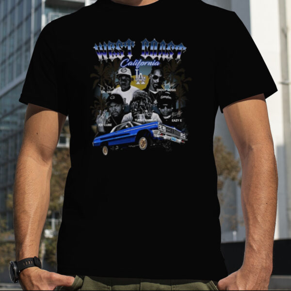 West Coast California Ice Cube Dr Dre Tupac Shakur Eazy E and Snoop Dogg T Shirt