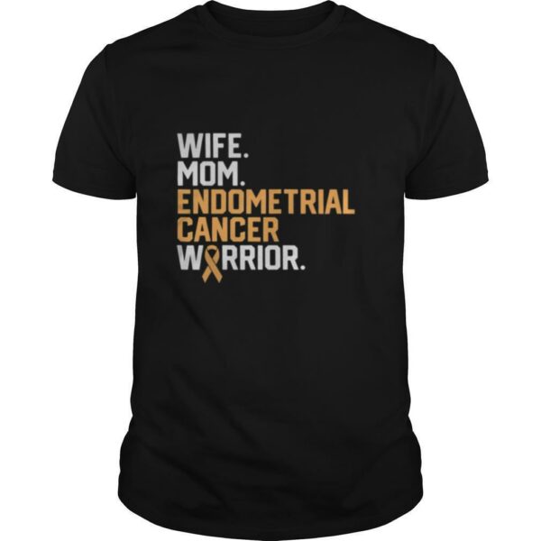 Wife Mom Endometrial Cancer Warrior Awareness Get Well shirt