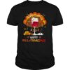 Wine Happy Hallothanksmas shirt