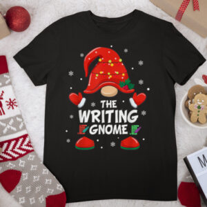 Writing Gnome Matching Family Group Christmas Party T Shirt