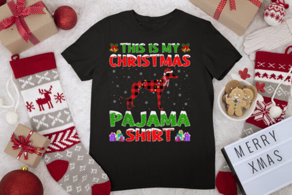 Xmas Santa This Is My Italian Greyhound Christmas Pajama T Shirt