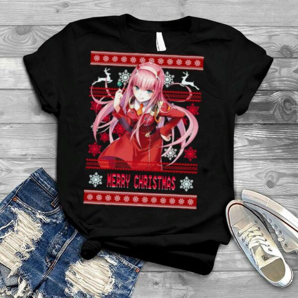 Zero Two Derling In The Franxx Anime Ugly Christmas Pattern shirt