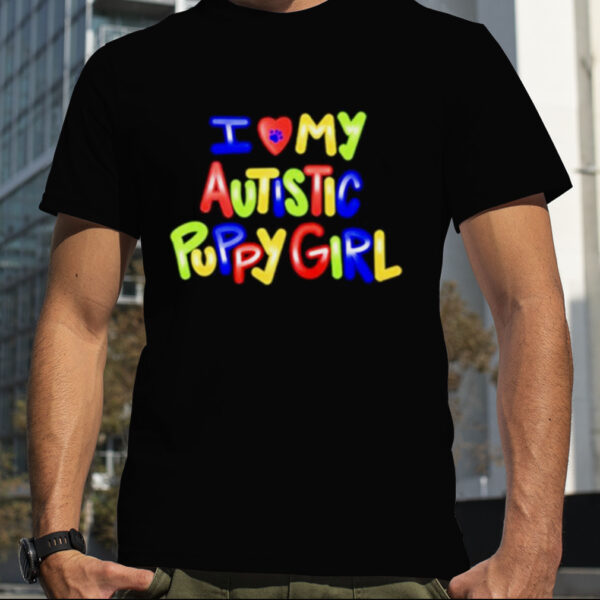 Zombie I Love My AutisticPuppy Girl shirt