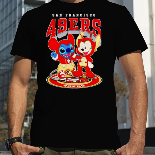 san Francisco 49ers baseball stitch and mickey shirt