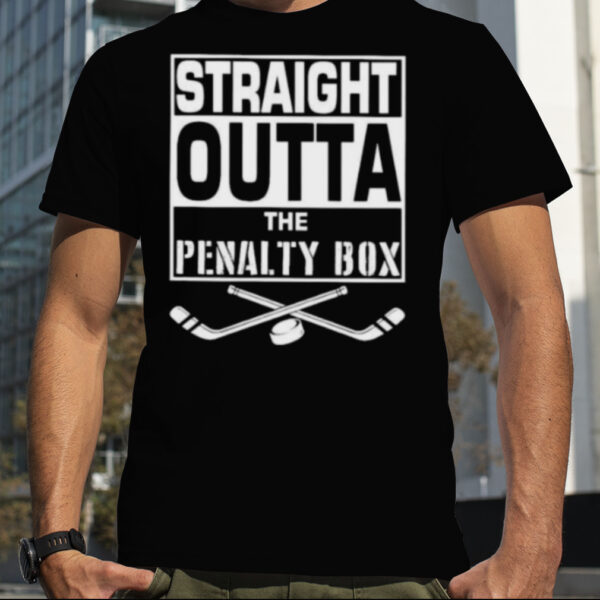 straight outta the penalty box hockey sticks shirt