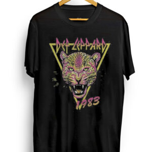 Def Leppard Neon Leopard 1983 T-Shirt