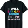 I Will Say Gay And I Will Protect Trans Kids LGBTQ Pride T-Shirt