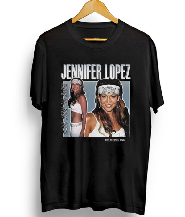 Jennifer Lopez In White Bandana T-Shirt
