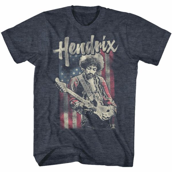 Jimi Hendrix Flag Vintage T-Shirt