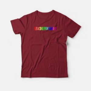 ABCDEFUCKOFF Rainbow Design T-shirt 2 ABCDEFUCKOFF Rainbow Design T shirt 3