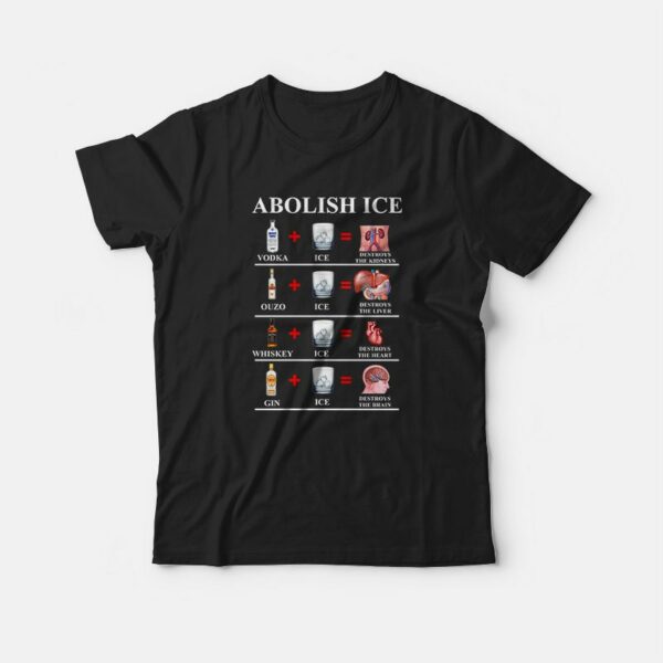 Abolish Ice Vodka Ice Destroy The Kidneys T-shirt