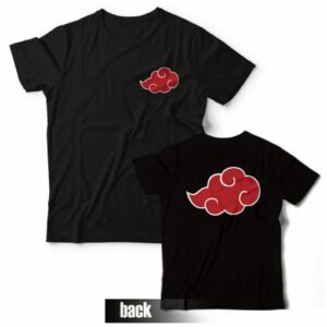 Akatsuki T-shirt Anime Naruto Front and Back 2 Akatsuki T shirt Anime Naruto Front and Back 3
