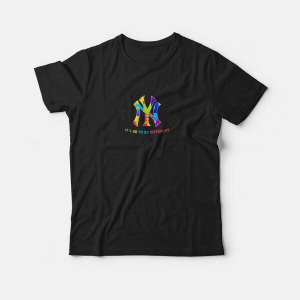 Autism Awareness New York Yankees It’s Ok To Be Different T-shirt