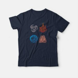Avatar The Last Airbender Elemental Symbols T shirt 4