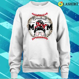 Baseball Mom Leopard Happy Mothers Day For Women Girls T shirt 4
