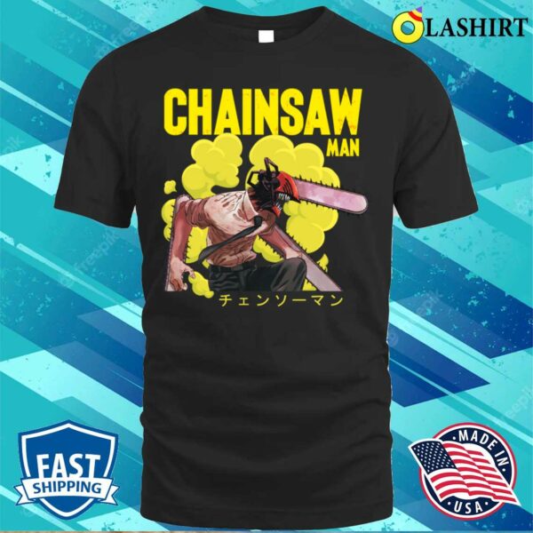 Chainsaw Man Shirt, Denji Yellow Shirt