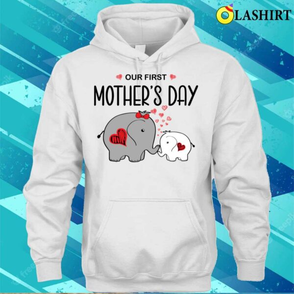 Cute Matching Our First Mother’s Day Elephants T-shirt