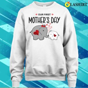 Cute Matching Our First Mothers Day Elephants T shirt 4