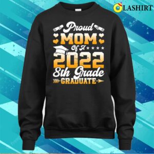 Discount Retro Proud Mom Of A 2022 8th Grade Graduate Mothers Day T shirt 4
