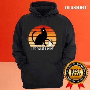 Funny Cat I Do What I Want Reto Vintage T shirt 3