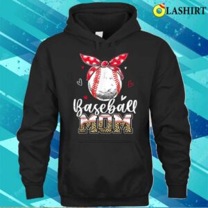 Leopard Baseball Mom Headband Baseball Ball Mothers Day Mama T-shirt 2 Leopard Baseball Mom Headband Baseball Ball Mothers Day Mama T shirt 3