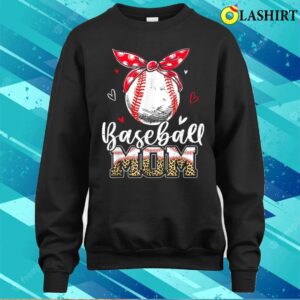 Leopard Baseball Mom Headband Baseball Ball Mothers Day Mama T-shirt 3 Leopard Baseball Mom Headband Baseball Ball Mothers Day Mama T shirt 4