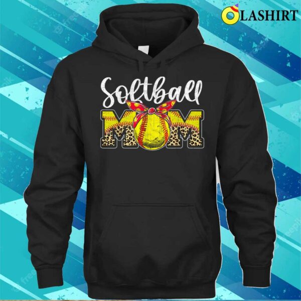 Leopard Softball Mom Headband Softball Ball Mothers Day Mama T-shirt – Olashirt