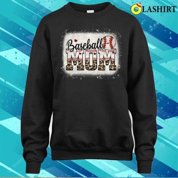 Mother T-shirt, Softball Baseball Mom Leopard Mother’s Day Gifts Mom T-shirt