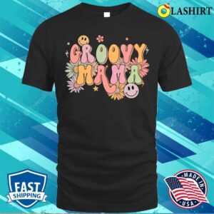 Mothers Day T shirt Groovy Mama Retro 70s Funky Hippie Mothers Day T shirt 1