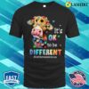 Mothers Day T-shirt, Its Ok To Be Different Heifer Cow Autism Awareness T-shirt