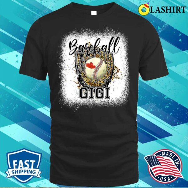 New Bleached Baseball Gigi Leopard Baseball Lovers Mother’s Day T-shirt