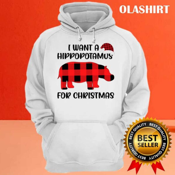 New I Want A Hippopotamus For Christmas Hippo Xmas Shirt
