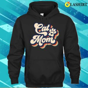 New Vintage Retro Cat Mom Cat Lover Matching Mother’s Day T-shirt