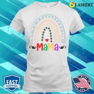 Nice Boho Rainbow Mama Mom Womens Mom Mommy New Mom Mother’s Day T-shirt