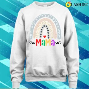 Nice Boho Rainbow Mama Mom Womens Mom Mommy New Mom Mothers Day T shirt 4