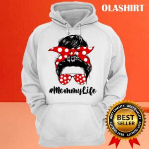 Nice Womens Vintage Messy Bun Hair Mothers Day Mommy Life Retro Headband T shirt 3