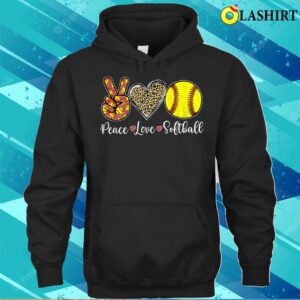 Peace Love Softball Leopard Softball Player Girl Mothers Day T-shirt 2 Peace Love Softball Leopard Softball Player Girl Mothers Day T shirt 3