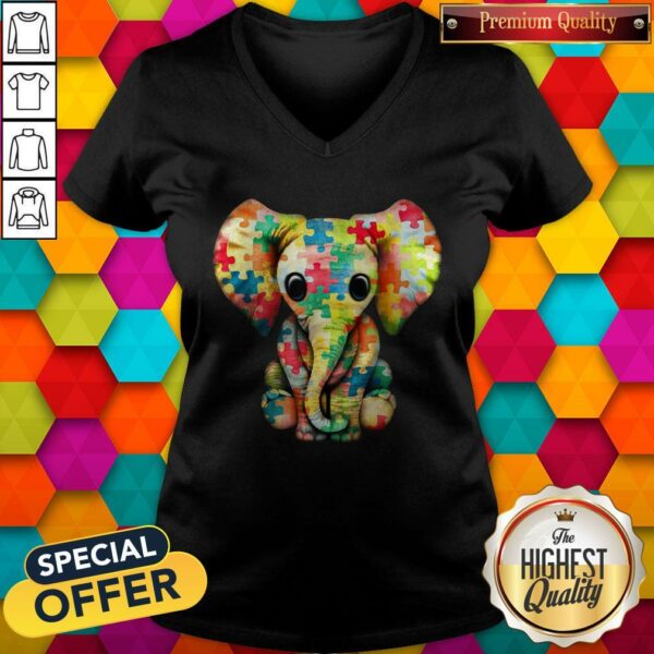 Premium Elephant Autism World Autism Awareness Day Gift Shirt