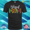 Sunflower Leopard Blessed Mom Happy Mothers Day T-shirt
