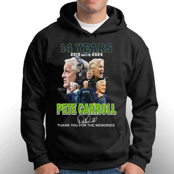 14 Years 2010 – 2024 Pete Carroll Thank You For The Memories T-shirt