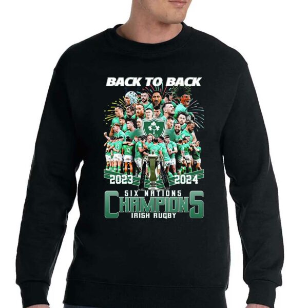2024 Back To Back Six Nations Champions Irish Rugby T-shirt