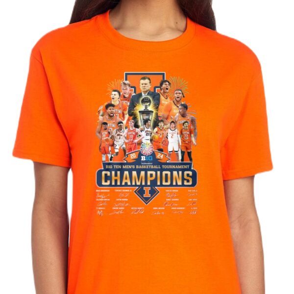 2024 Big Ten Mens Basketball Tournament Champions Illinois Fighting Illini T-shirt